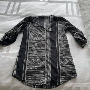 Black and white tunic